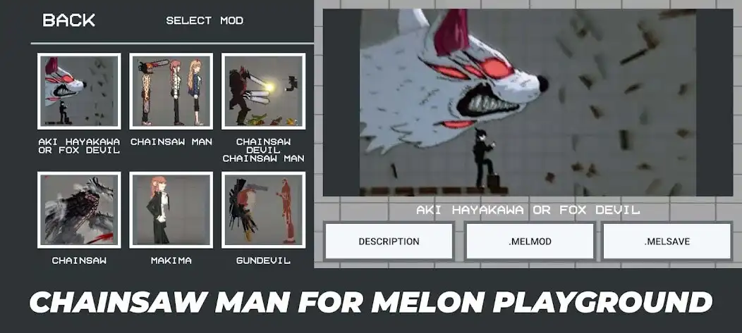 Play Mod Chainsaw Man For Melon  and enjoy Mod Chainsaw Man For Melon with UptoPlay