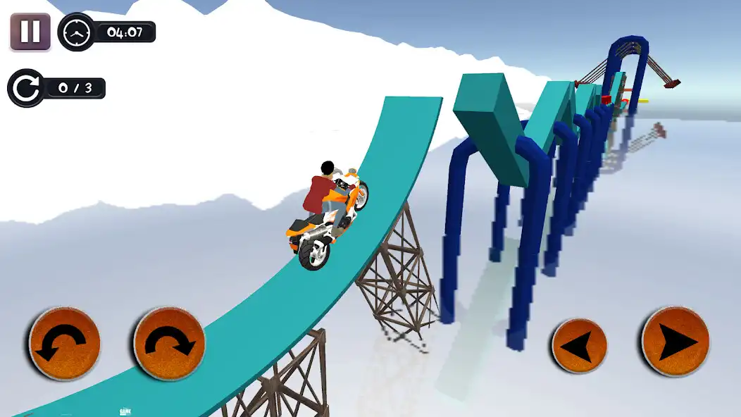Play Modern Crazy Motor Bike Tricky Stunt Game as an online game Modern Crazy Motor Bike Tricky Stunt Game with UptoPlay