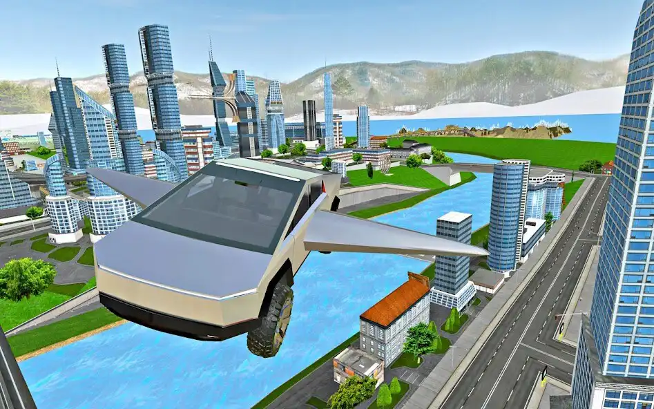 Play Modern Flying Car Driving Sim as an online game Modern Flying Car Driving Sim with UptoPlay