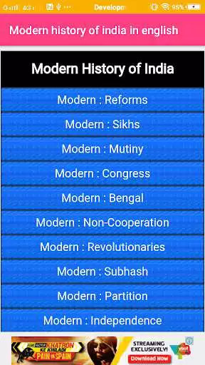Play Modern History of India as an online game Modern History of India with UptoPlay