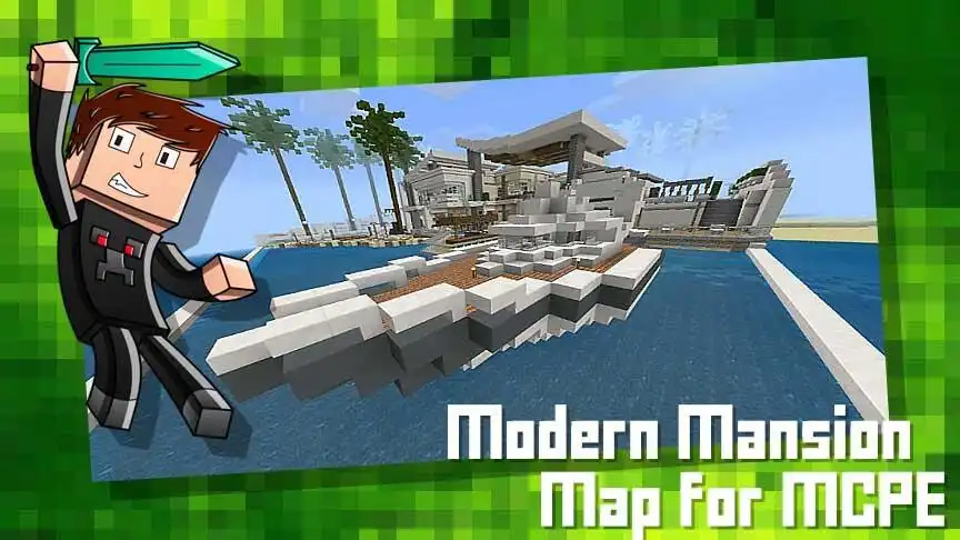 Play Modern Mansion Map for MCPE as an online game Modern Mansion Map for MCPE with UptoPlay