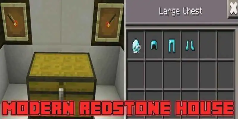 Play Modern Mansion Redstone MAP For MCPE