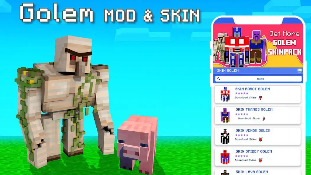 Play Mod Golem for MCPE  and enjoy Mod Golem for MCPE with UptoPlay