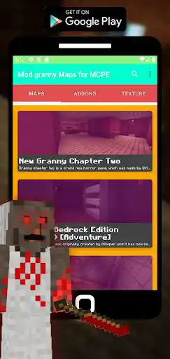 Play Mod granny Maps for MCPE as an online game online Mod granny Maps for MCPE with UptoPlay com.queenbaster.grannyhorror Play Mod granny Maps for MCPE as an online game Mod granny Maps for MCPE with UptoPlay