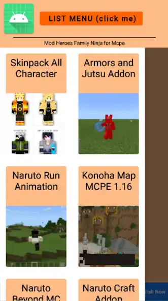 Play Mod Heroes Family Ninja Anime for Mcpe  and enjoy Mod Heroes Family Ninja Anime for Mcpe with UptoPlay