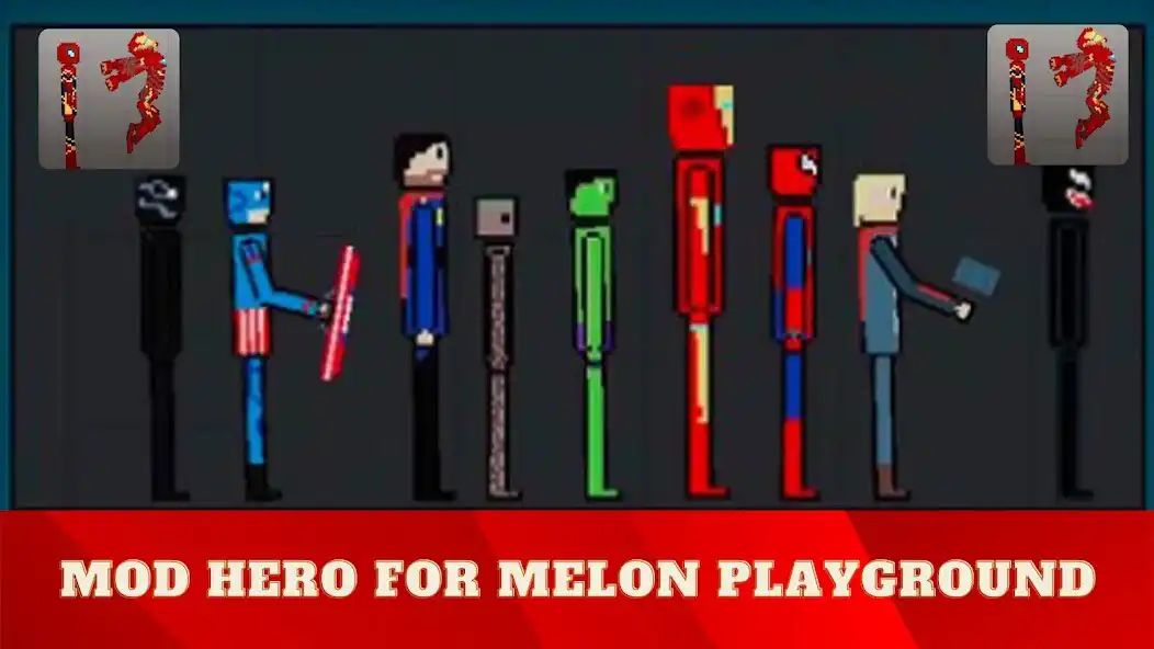 Play Mod hero for melon playground as an online game Mod hero for melon playground with UptoPlay