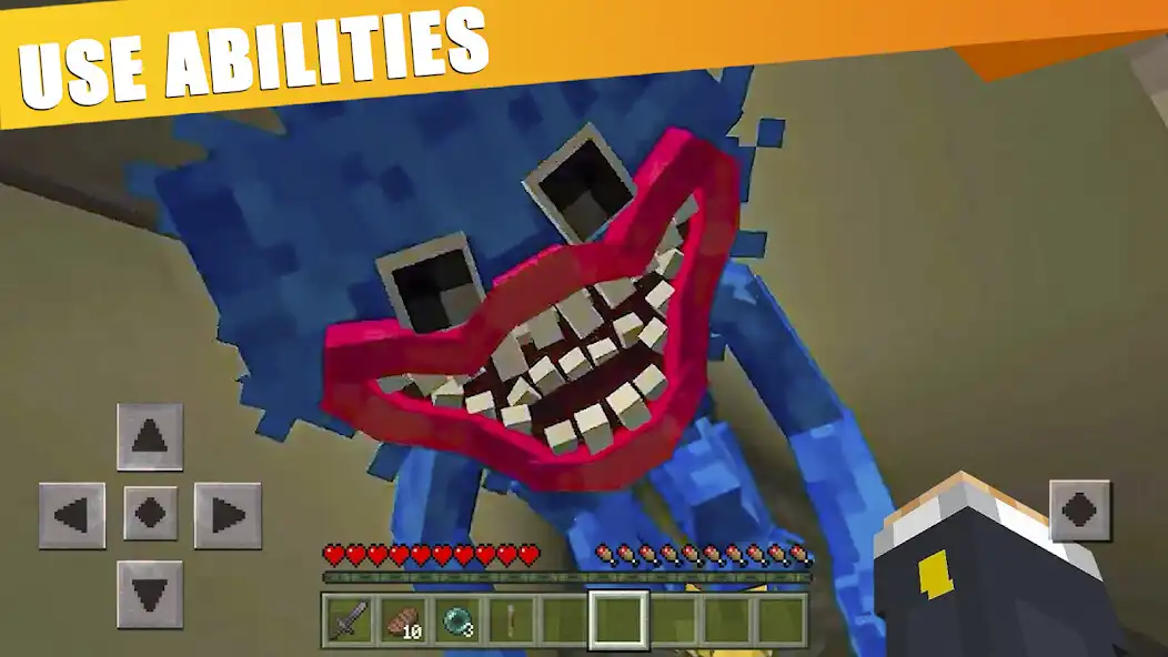 Play Mod Huggy Wuggy for Minecraft as an online game Mod Huggy Wuggy for Minecraft with UptoPlay