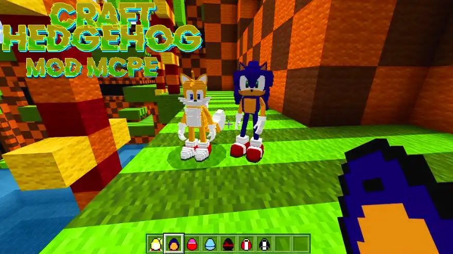Play Mod MCPE Craft Hedgehog Sonic as an online game Mod MCPE Craft Hedgehog Sonic with UptoPlay