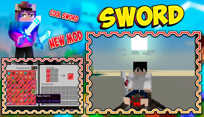 Play Mod Miracle Sword for MCPE as an online game Mod Miracle Sword for MCPE with UptoPlay