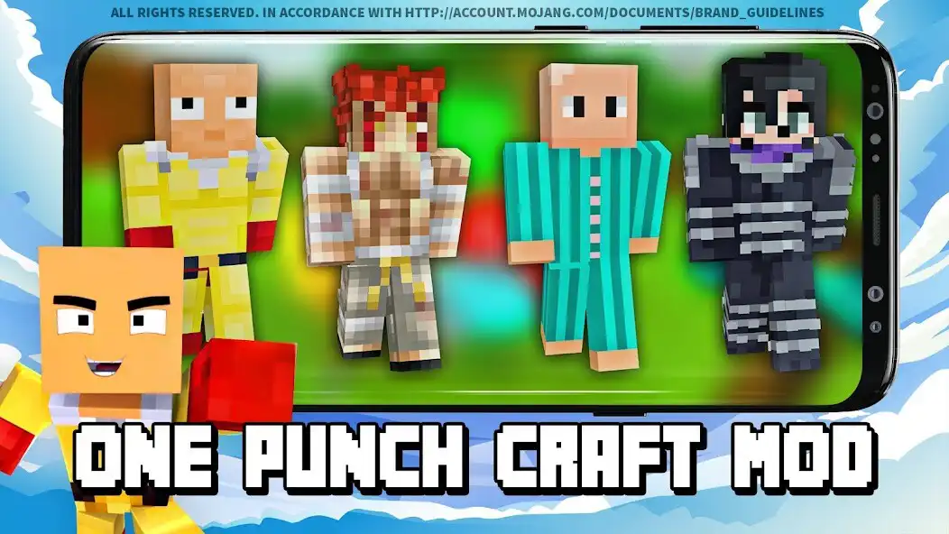 Play Mod One Punch Man For Mcpe + Saitama Skins as an online game Mod One Punch Man For Mcpe + Saitama Skins with UptoPlay