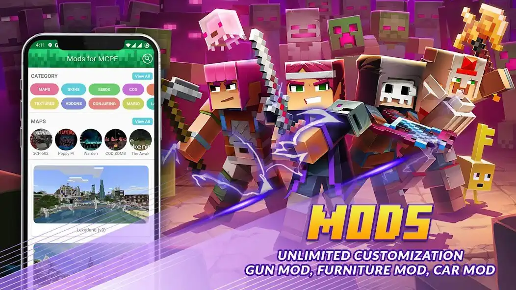 Play Mods for Minecraft PE - Addons  and enjoy Mods for Minecraft PE - Addons with UptoPlay