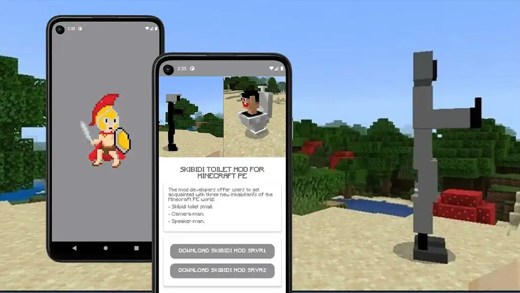 Play Mods for Skibidi Toilet MCPE as an online game Mods for Skibidi Toilet MCPE with UptoPlay