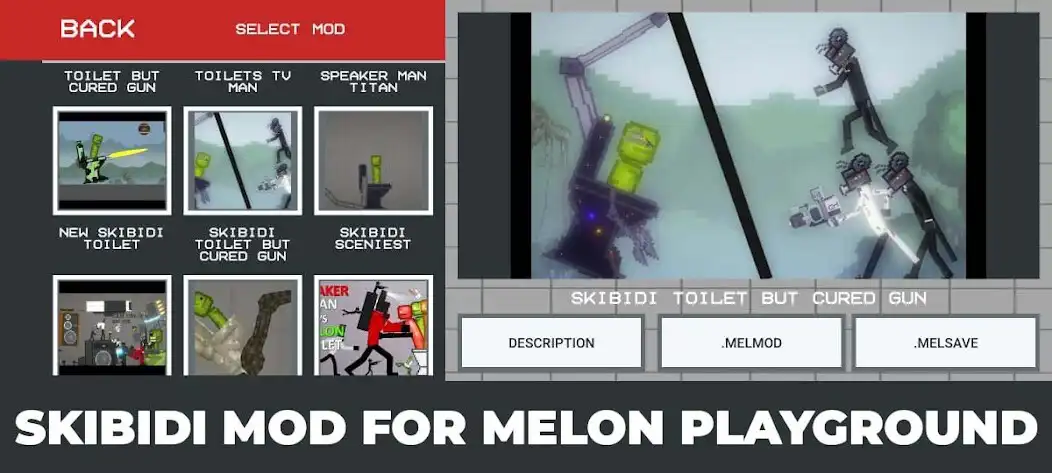 Play Mod Skibidi For melon as an online game Mod Skibidi For melon with UptoPlay