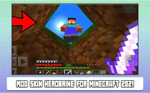 Play Mod Skin Herobrine for Minecraft as an online game Mod Skin Herobrine for Minecraft with UptoPlay