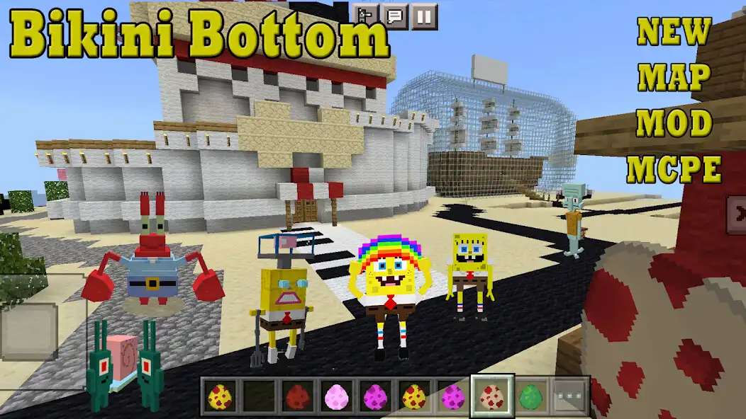 Play Mod SpongeBob for Minecraft PE as an online game Mod SpongeBob for Minecraft PE with UptoPlay