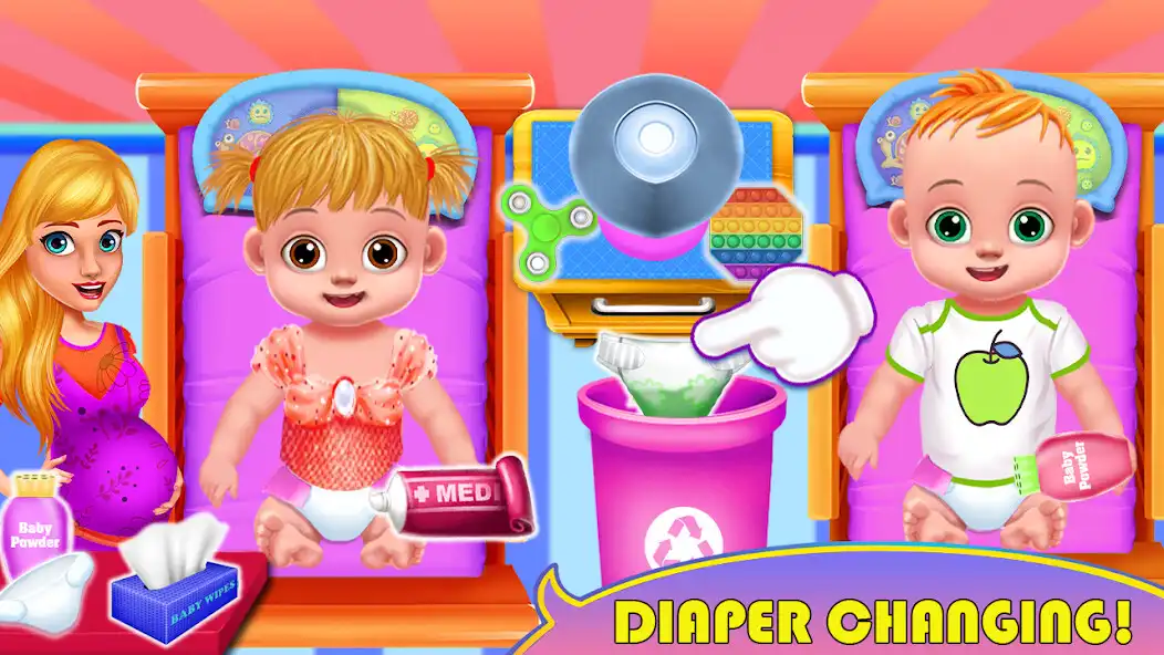 Play Mom Birth Twins Baby Simulator as an online game Mom Birth Twins Baby Simulator with UptoPlay