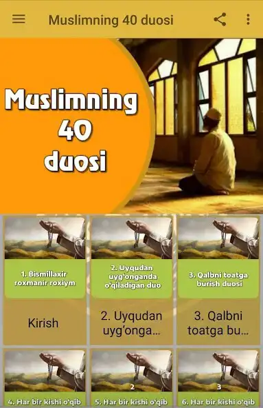 Play Momin Muslimning 40 duosi  and enjoy Momin Muslimning 40 duosi with UptoPlay