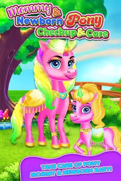 Play Mommy and Newborn Pony Care  and enjoy Mommy and Newborn Pony Care with UptoPlay