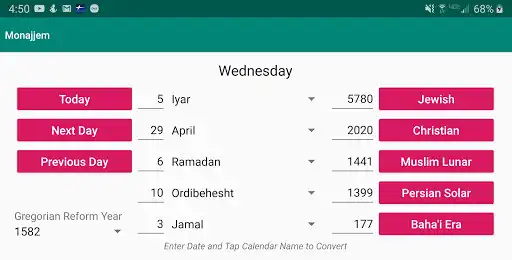 Play Monajjem: 5 Calendar Date Converter  and enjoy Monajjem: 5 Calendar Date Converter with UptoPlay