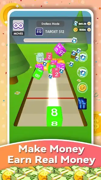 Play Money 2048 3D : Cash Rewards as an online game Money 2048 3D : Cash Rewards with UptoPlay