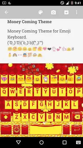 Play Money Coming Emoji Keyboard
