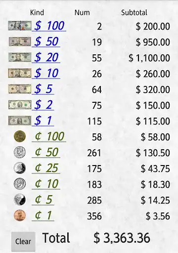 Play Money Counter USA
