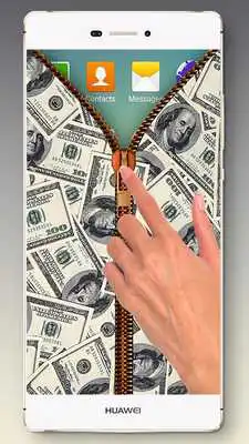 Play Money Dollar Zipper LockScreen Play Money Dollar Zipper LockScreen