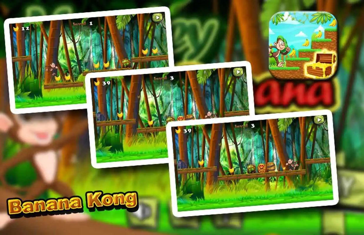 Play Monkey chilis Banana kong Run