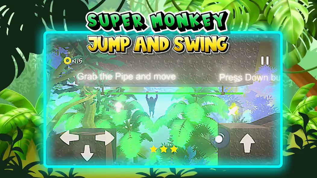 Play Monkey jungle run gorilla game as an online game Monkey jungle run gorilla game with UptoPlay