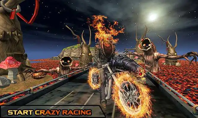 Play Monster Ghost Ride Scary Fire Monster Racing Game