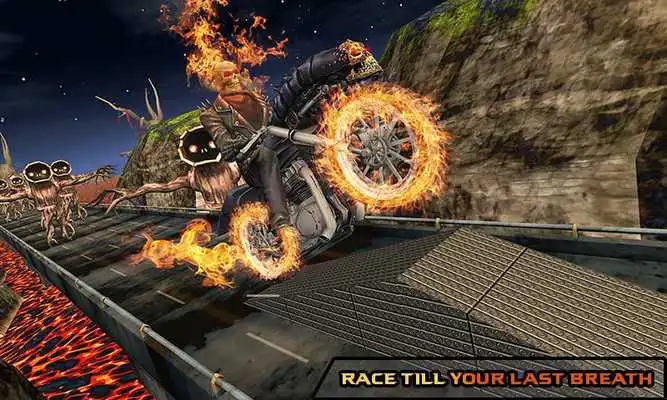 Play Monster Ghost Ride Scary Fire Monster Racing Game
