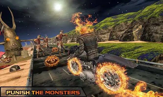 Play Monster Ghost Ride Scary Fire Monster Racing Game