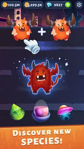 Play Monster Merger - Evolution Clicker as an online game Monster Merger - Evolution Clicker with UptoPlay