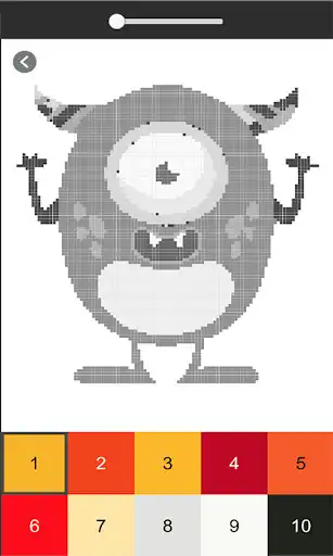 Play Monsters Color by Number - Pixel Art 2022 as an online game Monsters Color by Number - Pixel Art 2022 with UptoPlay