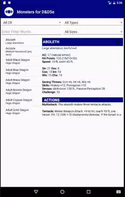 Play Monsters for DD5e