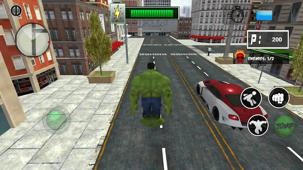 Play Monster Superhero: Green Fight as an online game Monster Superhero: Green Fight with UptoPlay
