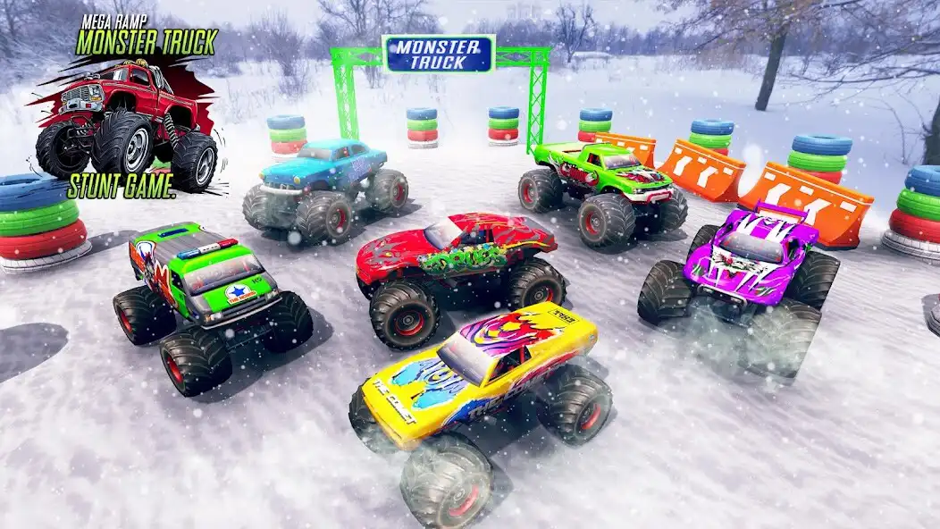 Play Monster Truck Mega Ramp Stunt as an online game Monster Truck Mega Ramp Stunt with UptoPlay