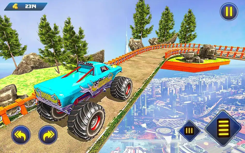 Play Monster Truck Mountain Stunt as an online game Monster Truck Mountain Stunt with UptoPlay