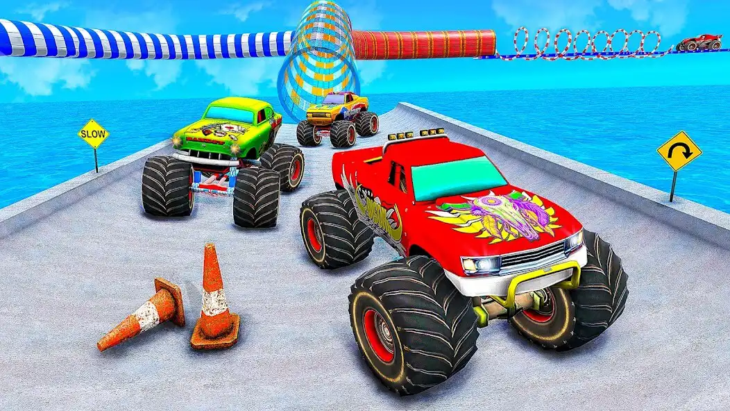 Play Monster Truck Racing Stunts as an online game Monster Truck Racing Stunts with UptoPlay