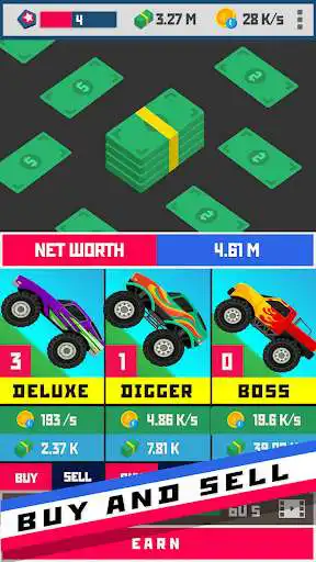 Play Monster Truck Tycoon - Money Clicker Game as an online game Monster Truck Tycoon - Money Clicker Game with UptoPlay