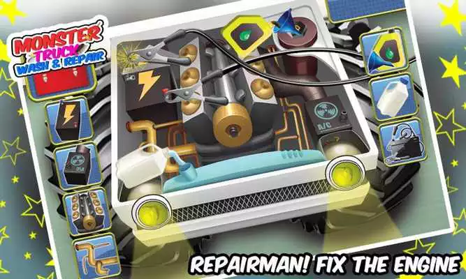 Play Monster truck Wash  Repair
