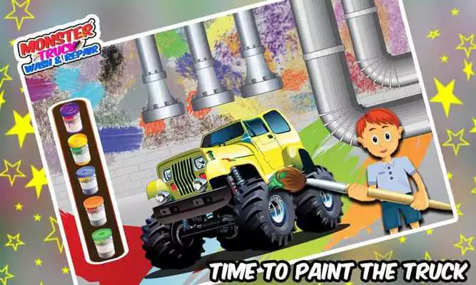 Play Monster truck Wash  Repair