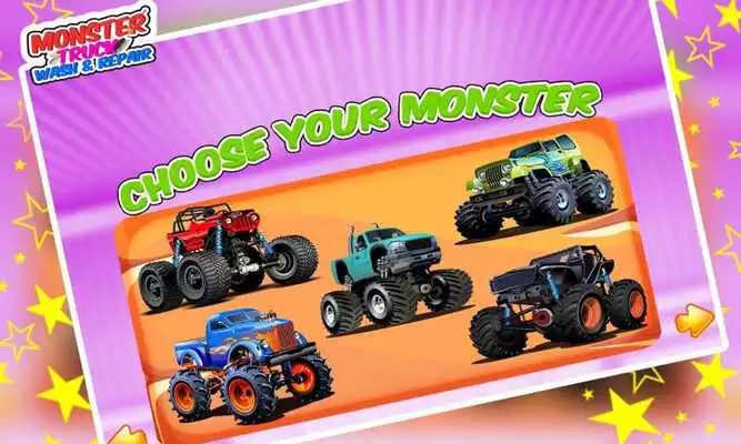 Play Monster truck Wash  Repair