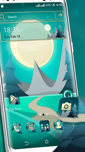 Play Moon Landscape Launcher Theme  and enjoy Moon Landscape Launcher Theme with UptoPlay
