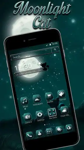 Play APK Moonlight Cat Android Theme  and enjoy Moonlight Cat Android Theme with UptoPlay com.launcher.theme.t211794595