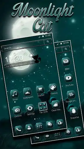 Play APK Moonlight Cat Android Theme  and enjoy Moonlight Cat Android Theme with UptoPlay com.launcher.theme.t211794595