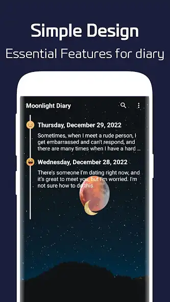 Play Moonlight Diary - Simple Diary as an online game Moonlight Diary - Simple Diary with UptoPlay