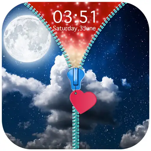 Free play online Moon Zipper Lock Screen APK