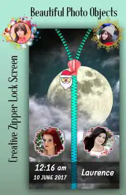 Play Moon Zipper Lock Screen