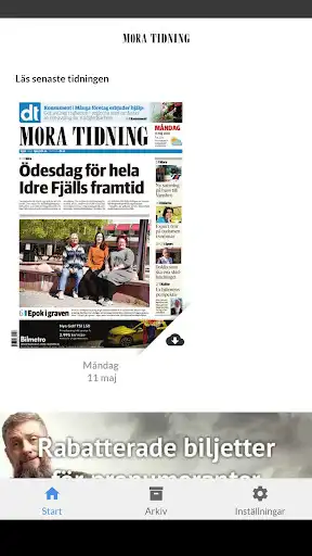 Play Mora Tidning  e-tidning  and enjoy Mora Tidning  e-tidning with UptoPlay